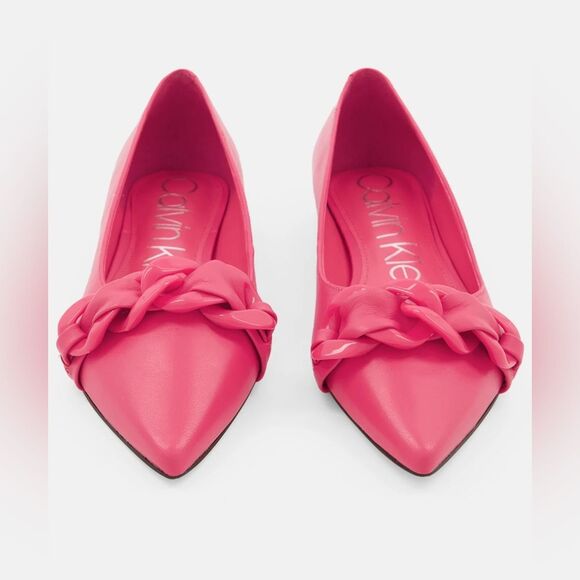 Calvin Klein Pointy Toe Ballet Flats Women’s 7 Slip On Shoes Dark Pink Dressy - Picture 3 of 8
